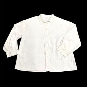 Button Down Shirt 4XL Cider Soft White New with Tags